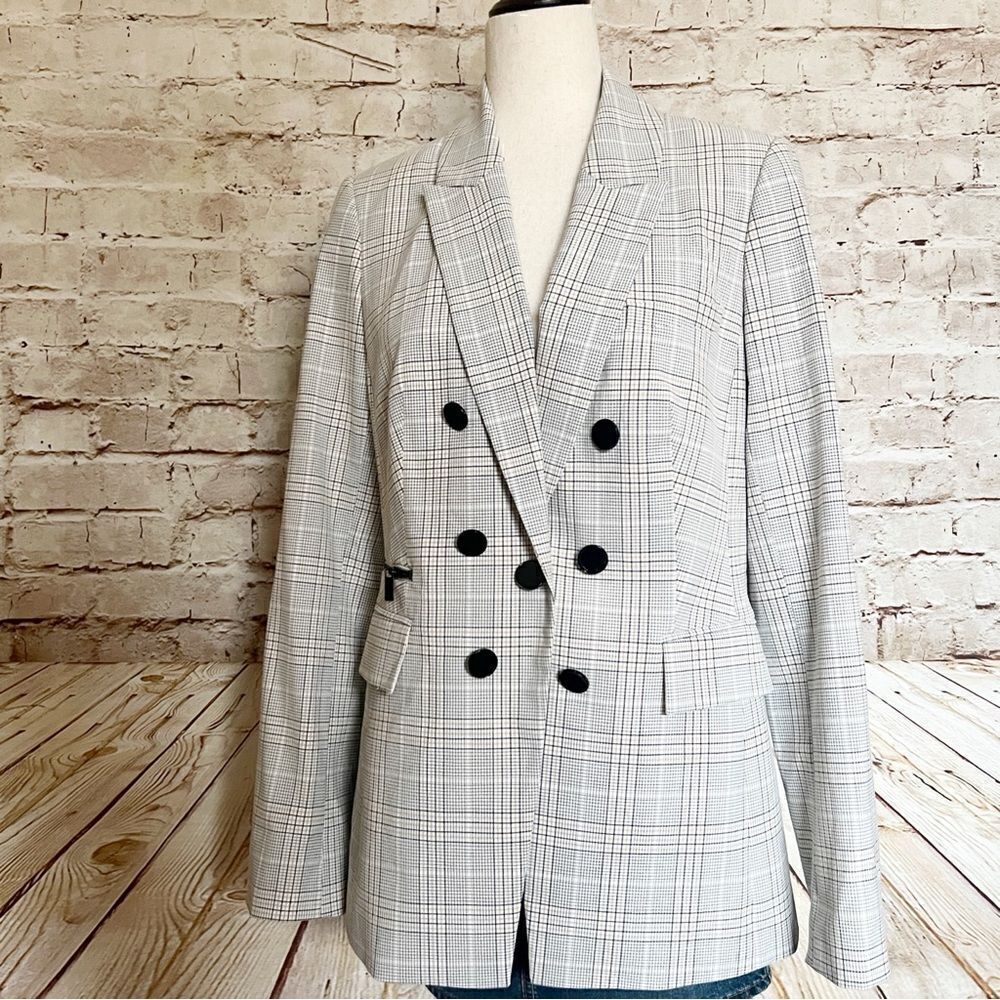 Karl Lagerfeld plaid blazer jacket